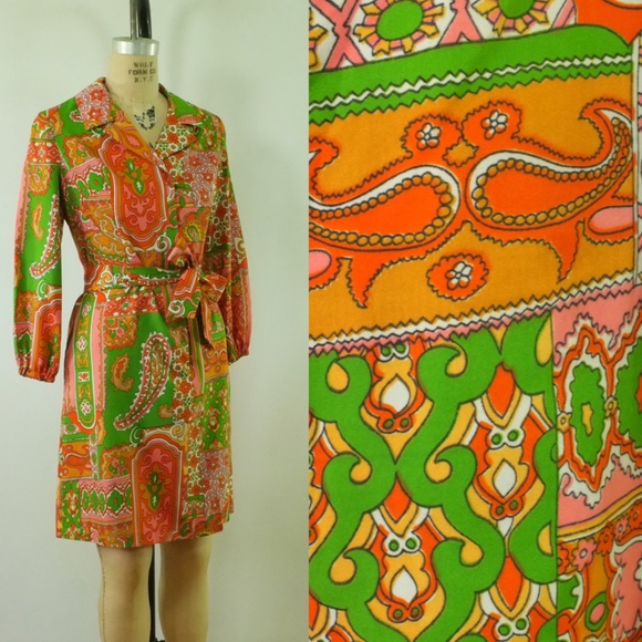 vintage mod 1960s dress | vtg retro 1960s dress - Picture 15 of 16